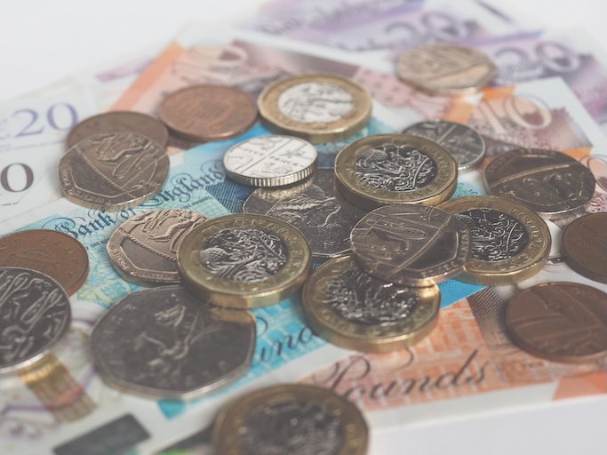 bank notes and coins for emergency fund